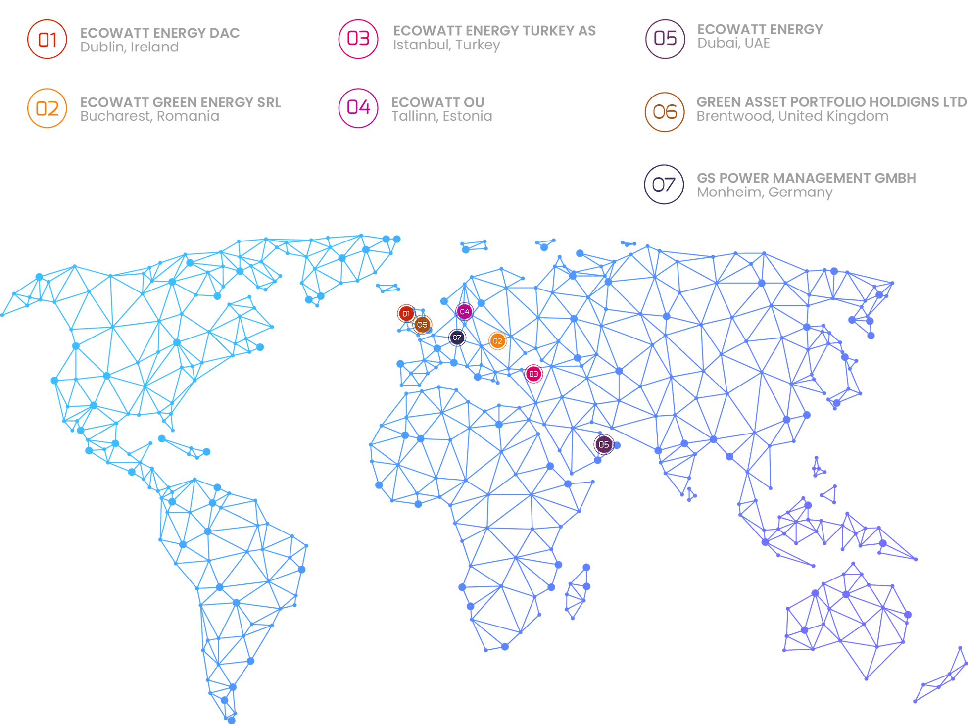 Full map of all ecowatt offices